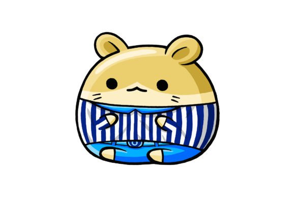 Cute Hamster Character Summer 03: A Versatile Illustration for Your Creative Projects