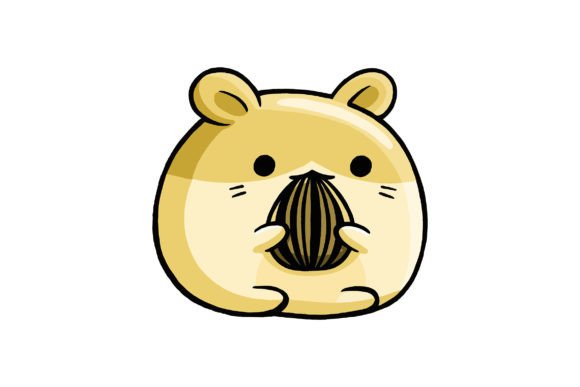 Cute Hamster Eating Sunflower Vector 01: A Versatile Illustration for Creative Projects