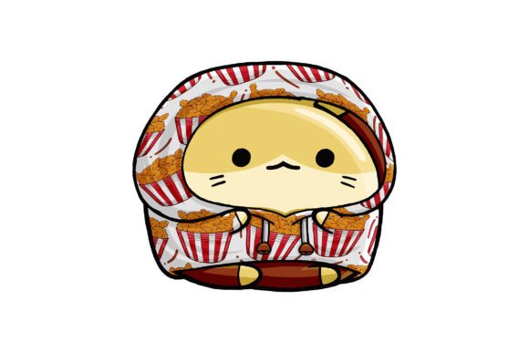 Cute Hamster in Fast Food Hoodie: Creative Versatility