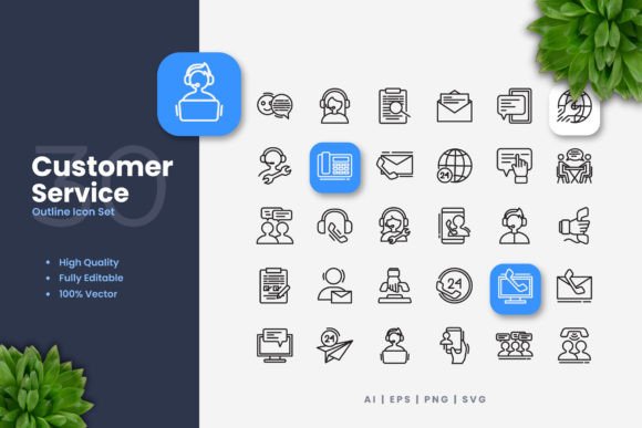 Enhance Your Brand with Versatile Customer Service Icons