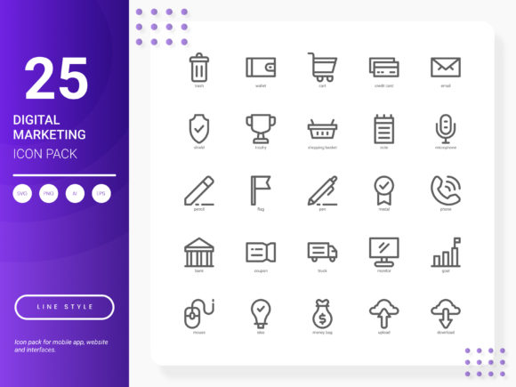 Enhance Your Designs with Digital Marketing Icon Pack