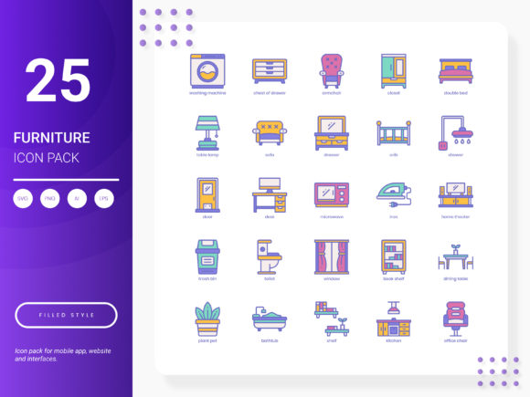 Enhance Your Designs with Furniture Icon Pack