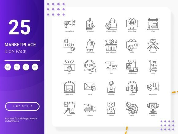 Enhancing Your Digital Presence with the Marketplace Icon Pack