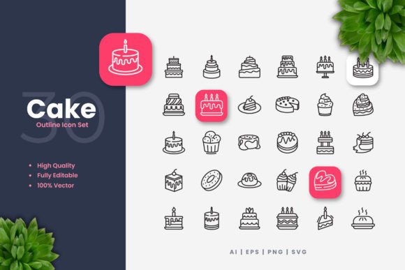 Explore Creative Possibilities with Cake Icons