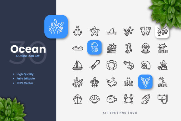 Explore the Versatility of Ocean Icons in Design