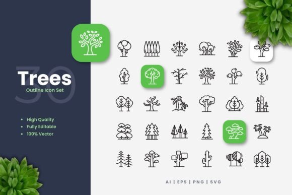 Explore Versatile Trees Icons for Creative Projects