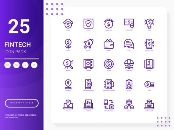 Fintech Icon Pack: A Versatile Toolkit for Modern Design Needs