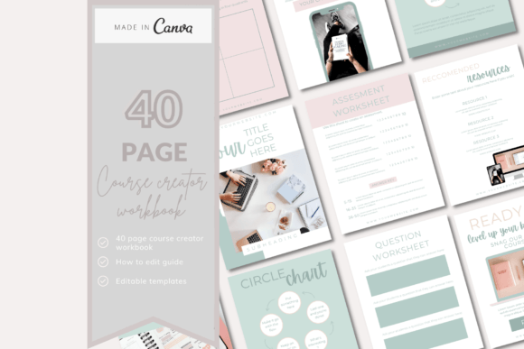 Maximizing Your Brand with Canva Online Course Workbook Templates