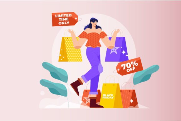 Stunning Black Friday Vector Illustration