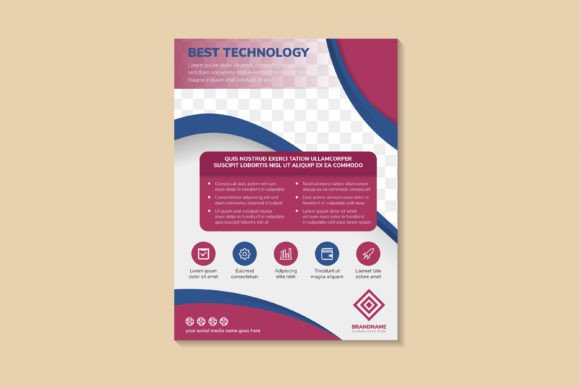Technology Vertical Flyer Curve: A Modern Design Solution